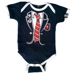 AC/DC Red Tie-body til babyer |  AC/DC-babytøj