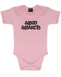 Amon Amarth Black Logo Pink-babybody