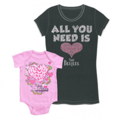 Duo Rockset The Beatles mama t-shirt & The Beatles baby romper All You Need