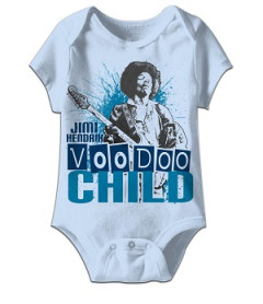 Jimi Hendrix Romper Onesie Body Voodoo Child Blue Jimi Hendrix