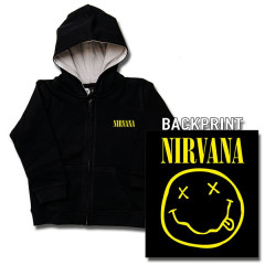 Nirvana Kids-hættetrøje med lynlås (Print on Demand)