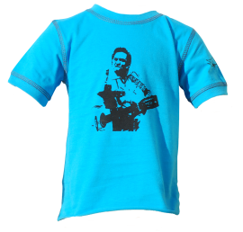 Johnny Cash T-shirt til baby | Blå – 100 % organisk bomuld