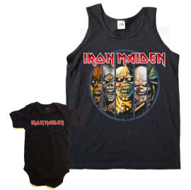 Duo Rockset Iron Maiden mama top & Iron Maiden baby romper