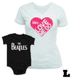 Duo Rockset Love Me Do mama t-shirt L & Beatles Eternal baby romper