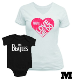 Duo Rockset Love Me Do mama t-shirt M & Beatles Eternal baby romper
