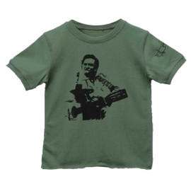 Johnny Cash T-shirt til børn | Grøn – 100 % organisk bomuld