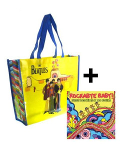 Cadeauset Beatles Rockabyebaby CD & Shopper