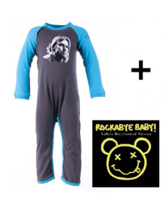 Gavesæt Kurt Cobain Bodystocking til baby & Nirvana Rockabyebaby-cd