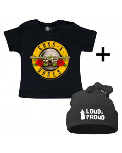 Gavesæt Guns n' Roses-T-shirt & Loud & Proud Kasket