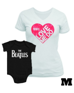 Duo Rockset Love Me Do mama t-shirt M & Beatles Eternal baby romper