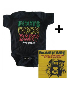 Gavesæt Bob Marley Roots Rock-babybody & Bob Marley Rockabyebaby-cd