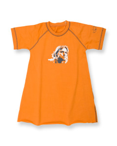 Kurt Cobain-kjole til børn orange – 100 % organisk bomuld