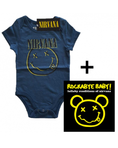 Gavesæt Nirvana Smiley-babybody & Nirvana Rockabyebaby-cd