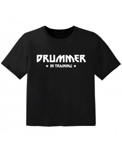 Rock T-shirt til børn drummer in training
