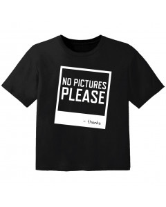 cool T-shirt til børn no pictures please