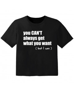 Rock T-shirt til børn you cant always get what you want but I can