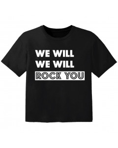 Rock T-shirt til børn we will we will Rock you