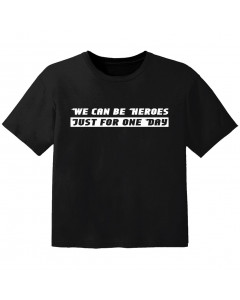 Rock T-shirt til børn we can be heroes j